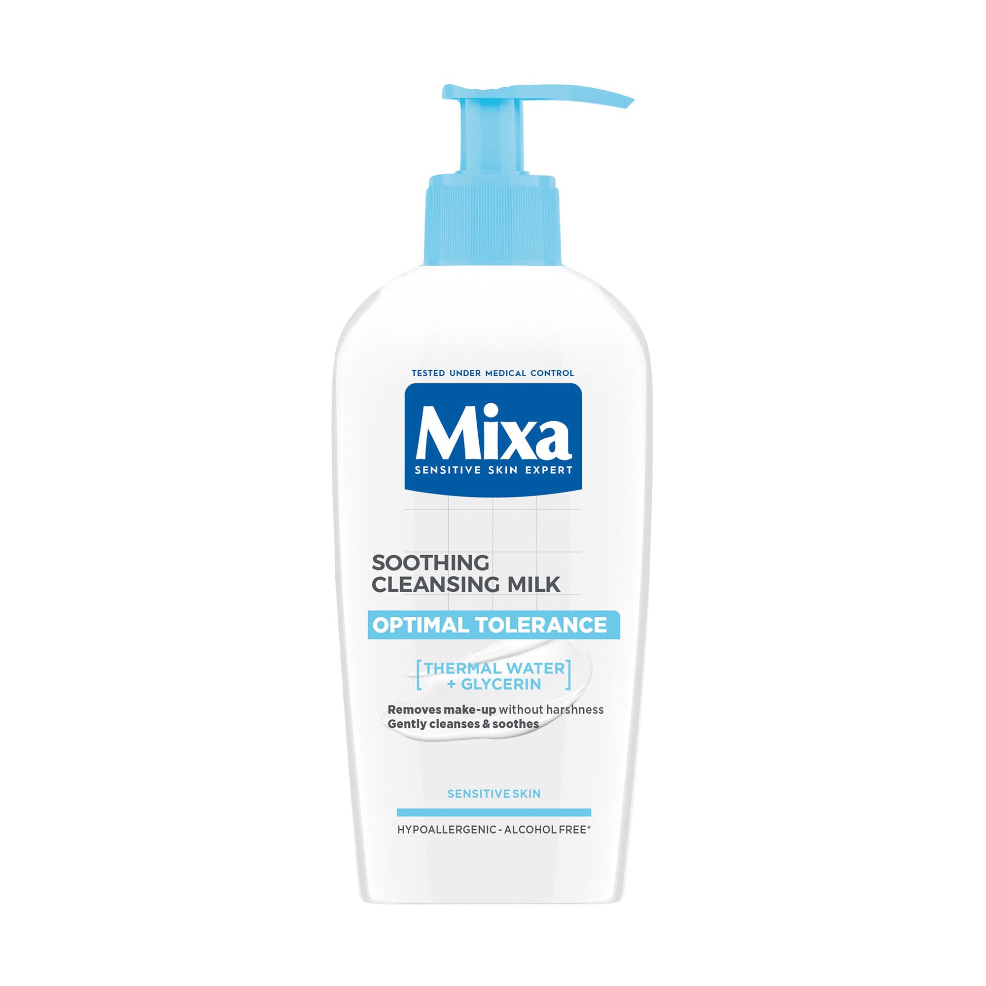 Молочко для зняття макіяжу Mixa Optimal Tolerance Soothing Cleansing Milk для чутливої шкіри, 200 мл